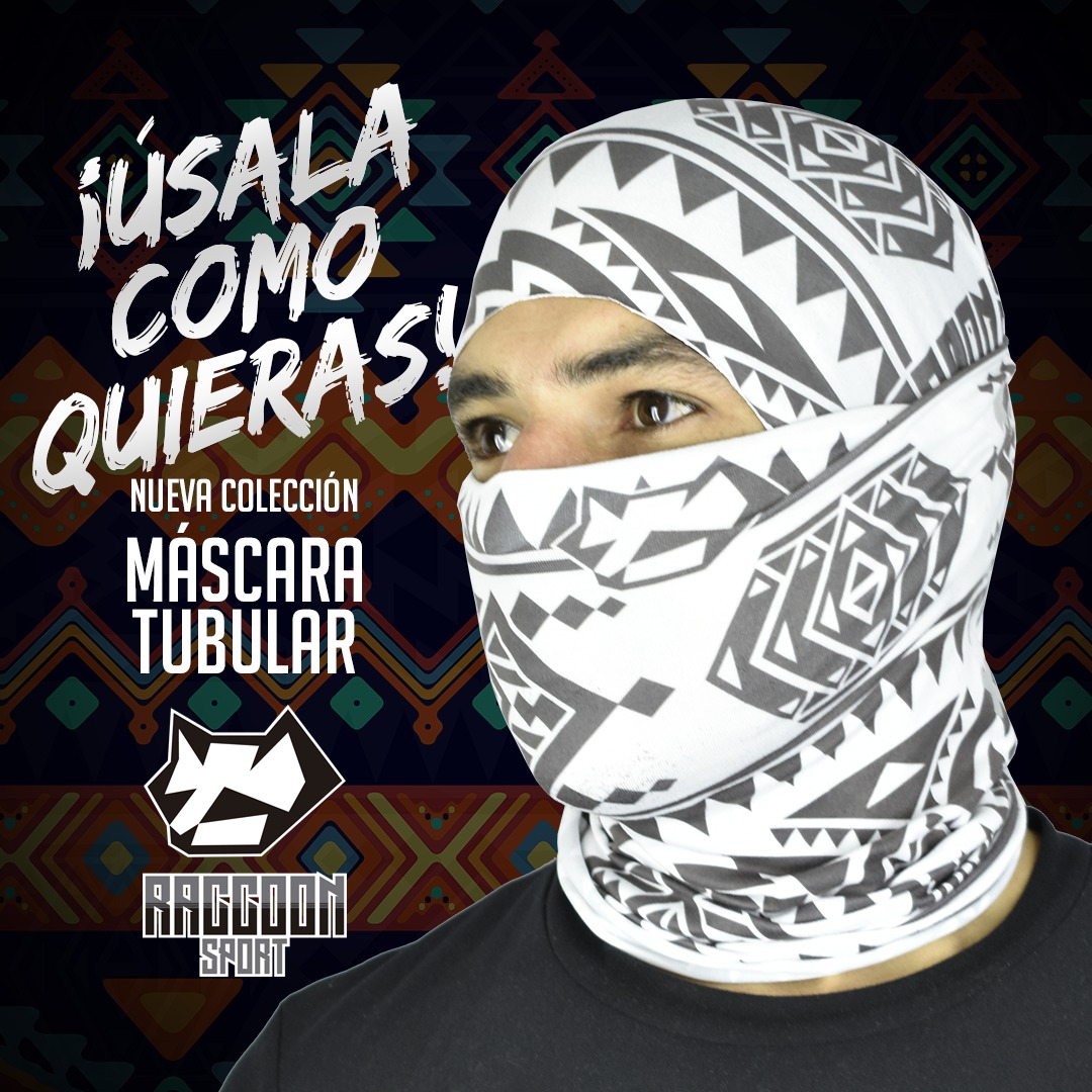 Mascara Tubular, bandana, balanclava, tipo buff