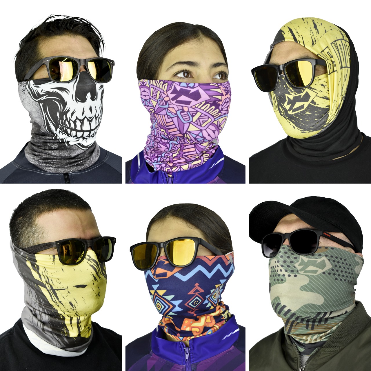 Mascara Tubular, bandana, balanclava, tipo buff