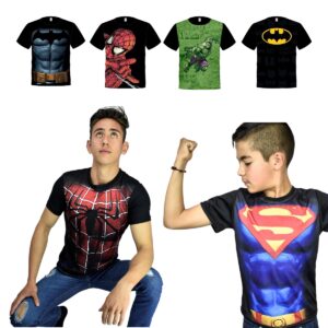 playera de comics y super heroes la pura leche