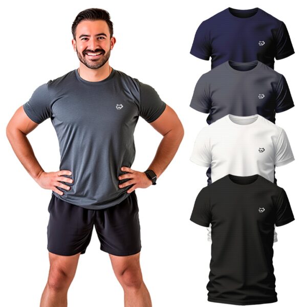 Playera deportiva colores lisos, drifit comoda raccoon sport