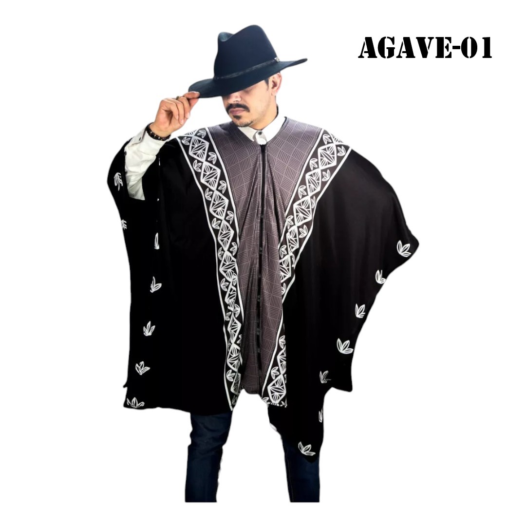 AGAVE-01--.. Poncho Unisex Gabán, Jorongo Unitalla La Pura Leche- Poncho Unisex Gabán, Jorongo Unitalla La Pura Leche-