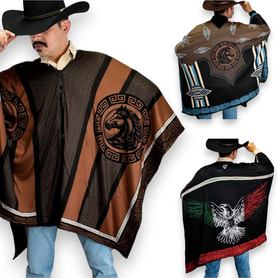 Poncho Unisex Gabán, Jorongo Unitalla La Pura Leche-Photoroom Poncho Unisex Gabán, Jorongo Unitalla La Pura Leche-