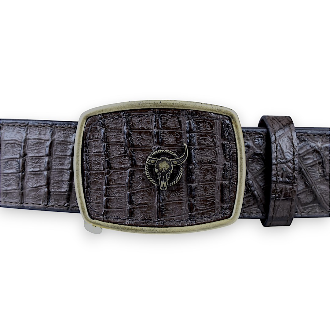 Cinturón Vaquero de piel grabado, cinto Bad Bull Cinturón Vaquero de piel grabado, cinto Bad Bull