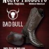 BOTA VAQUERA DE PIEL CON GRAVADO-BAD BULL