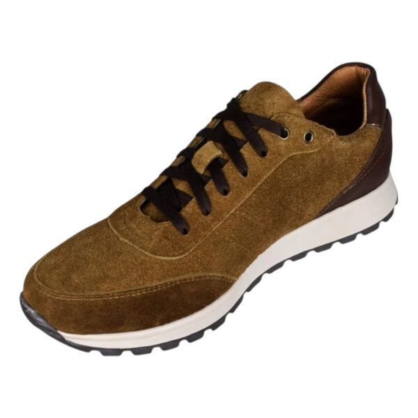 tenis de gamuza piel raccoon sport-tenis de piel artesanal hecho en mexico