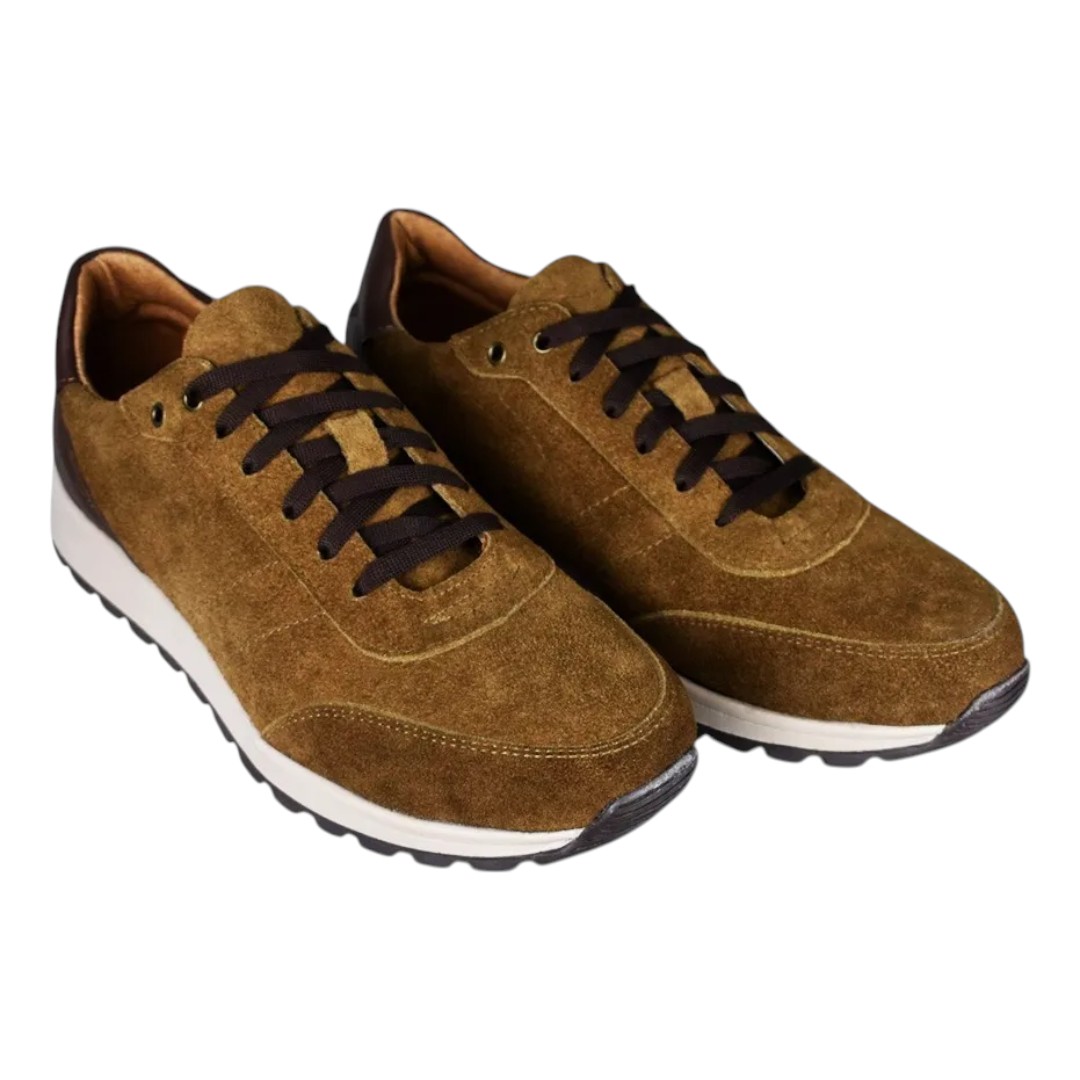 tenis de gamuza piel raccoon sport-tenis de piel artesanal hecho en mexico