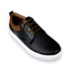 tenis negro de piel para hombre, tenis para hombre raccoon sport