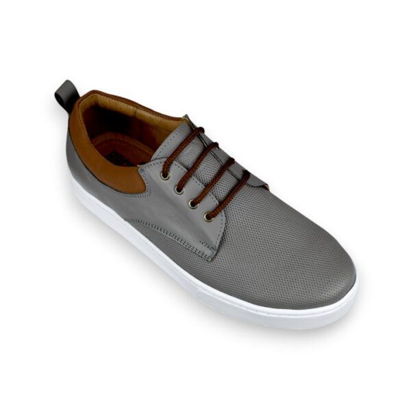 tenis gris de piel para hombre, tenis para hombre raccoon sport