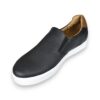 tenis negro de piel para hombre, tenis para hombre raccoon sport