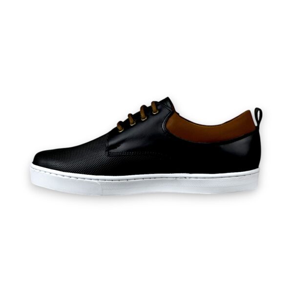 tenis negro de piel para hombre, tenis para hombre raccoon sport