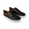 tenis negro de piel para hombre, tenis para hombre raccoon sport