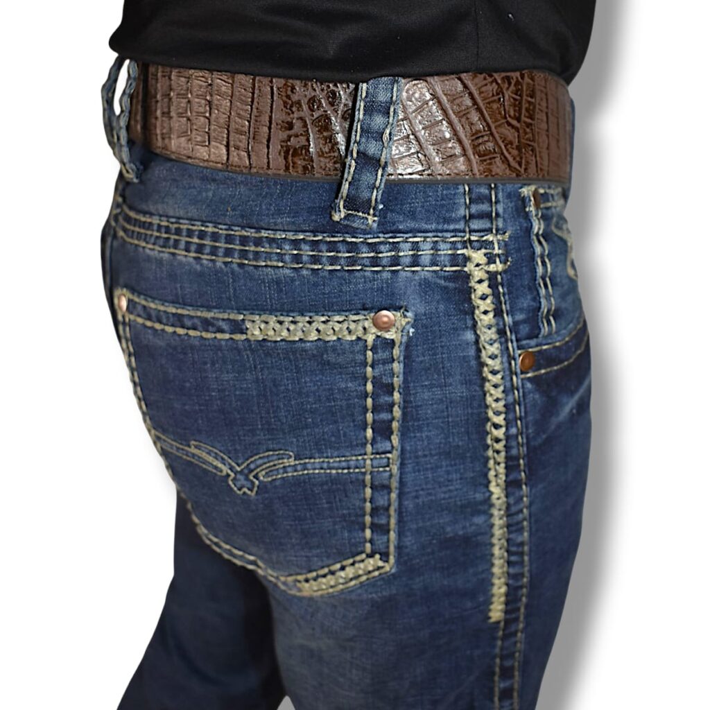 pantalon vaquero corte bota premium rodeo bad bull largo 33