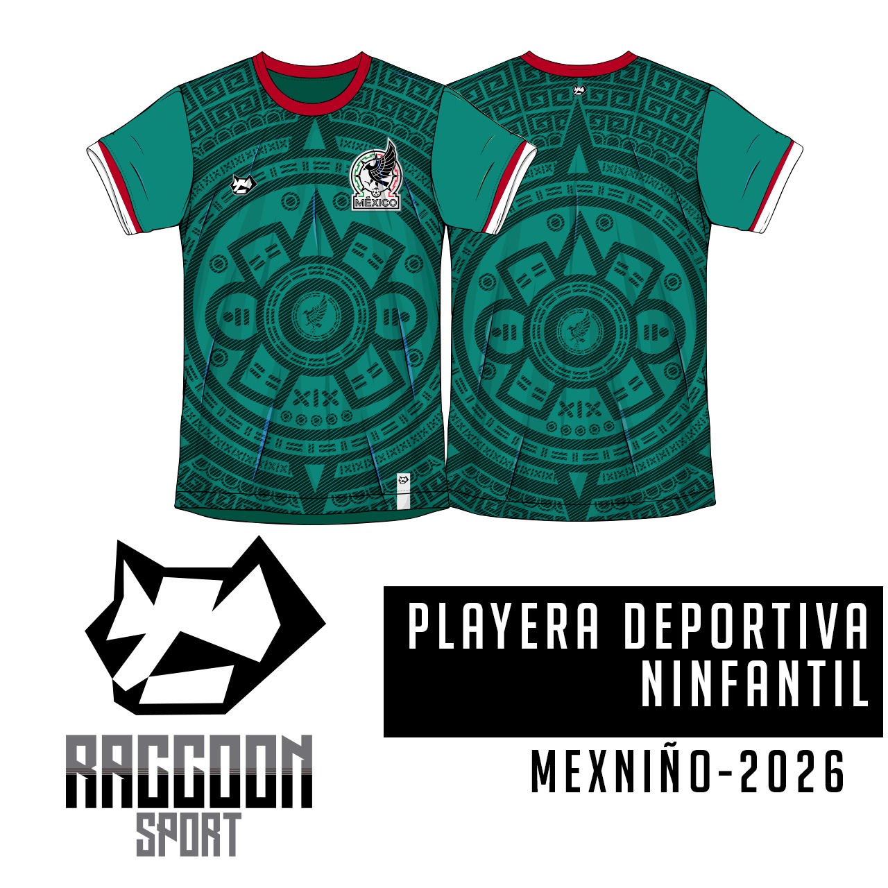 Playera Fútbol Mundial México 2026 Oficial Rc Full Print