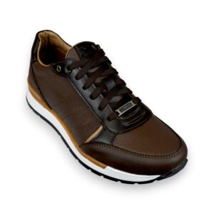 Tenis Casual de Piel 100% Para Caballero | Raccoon Sport - CAFÉ, 27.5
